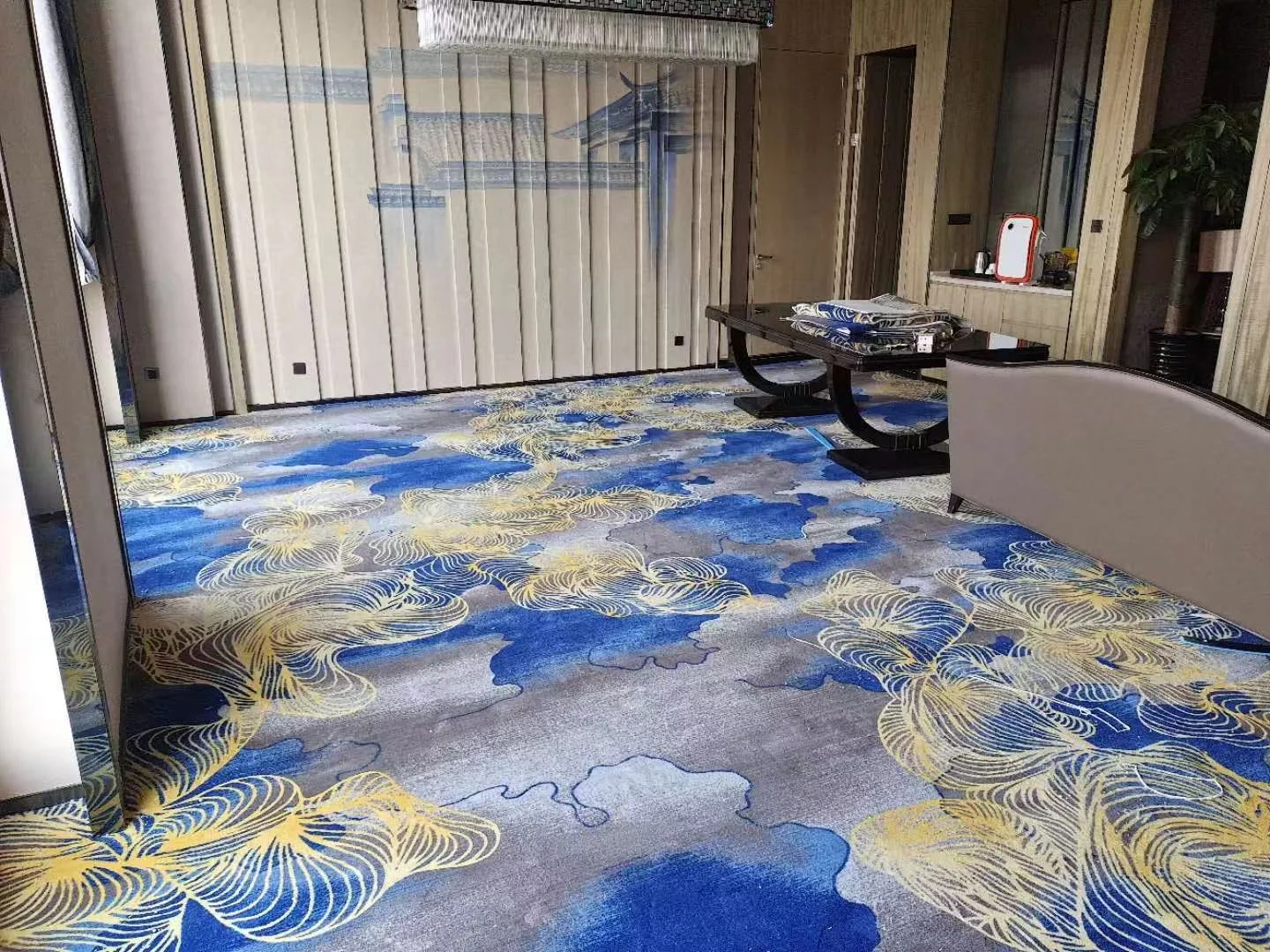 海马地毯酒店铺装施工实景